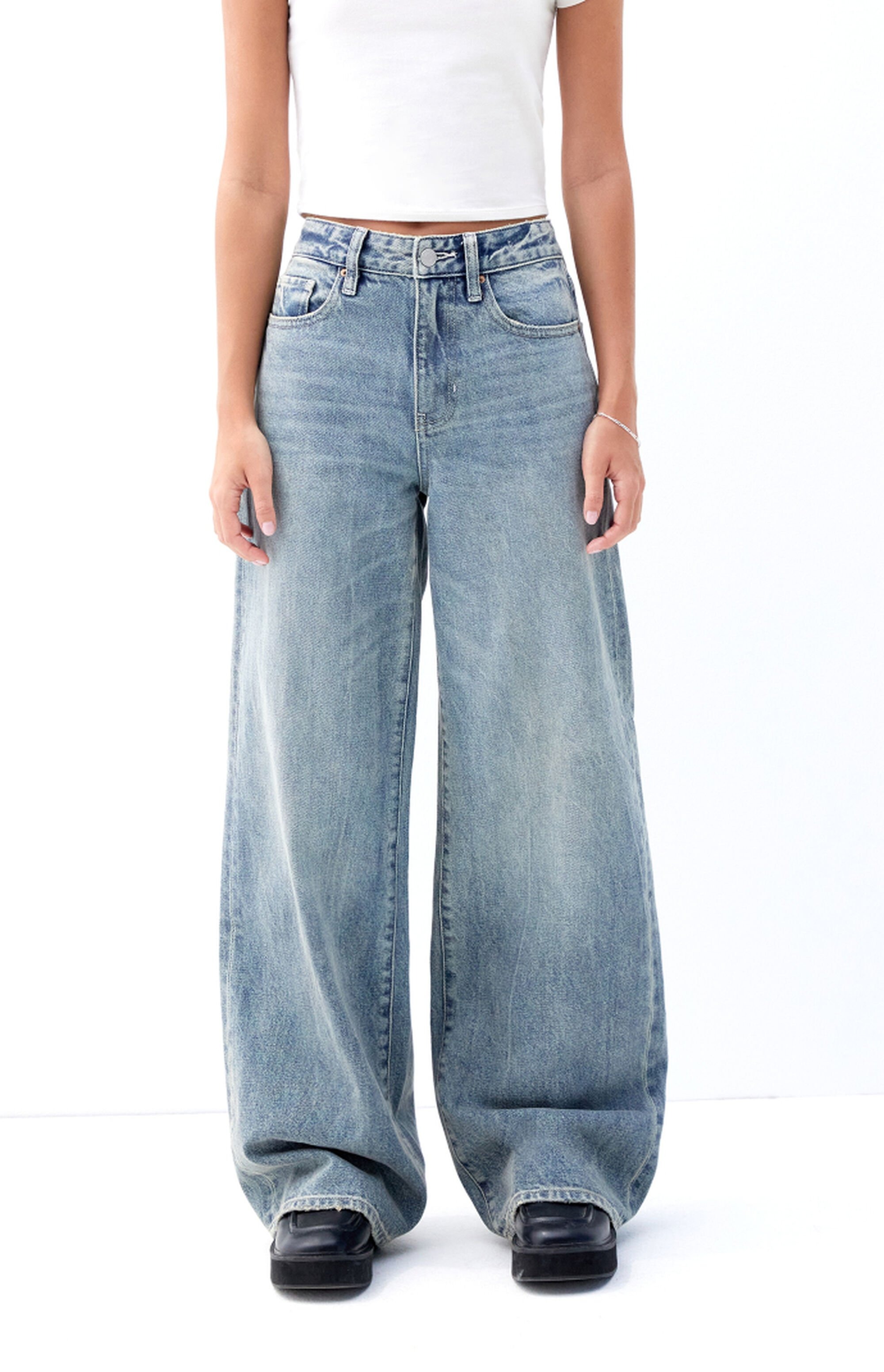 Pacsun Jessie Medium Indigo High Waisted Baggy Jeans