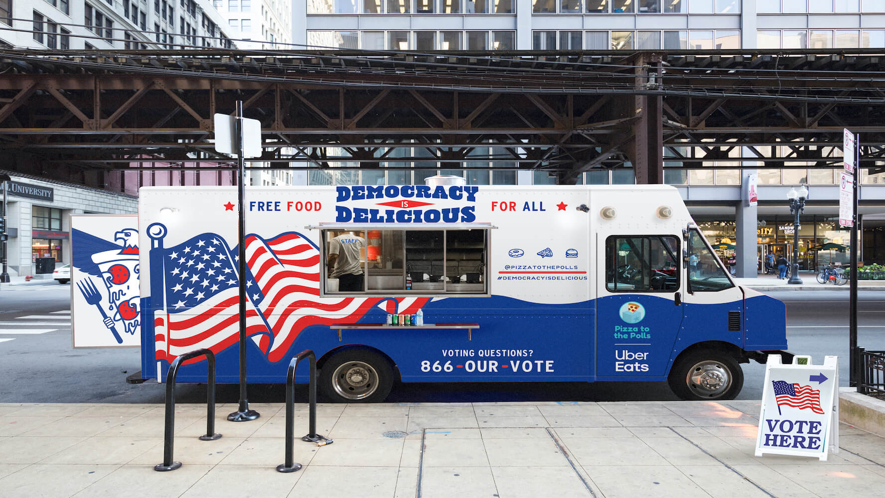pizza to the polls truck