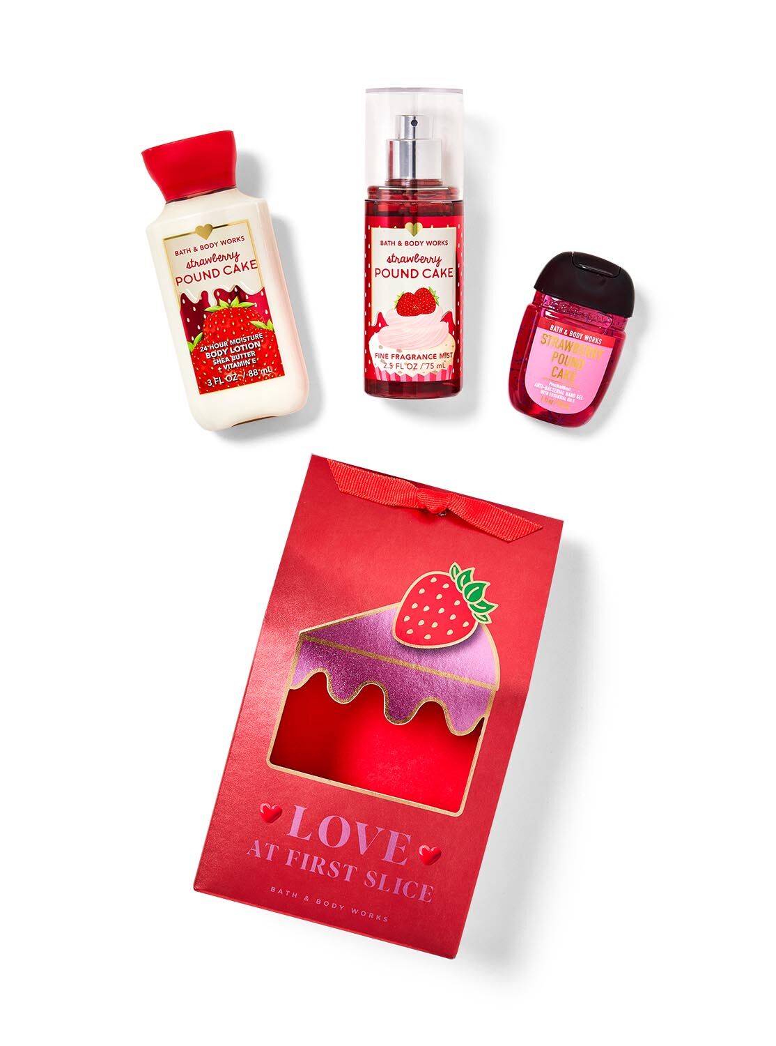 Bath & Body Works Strawberry Pound Cake Mini Gift Set