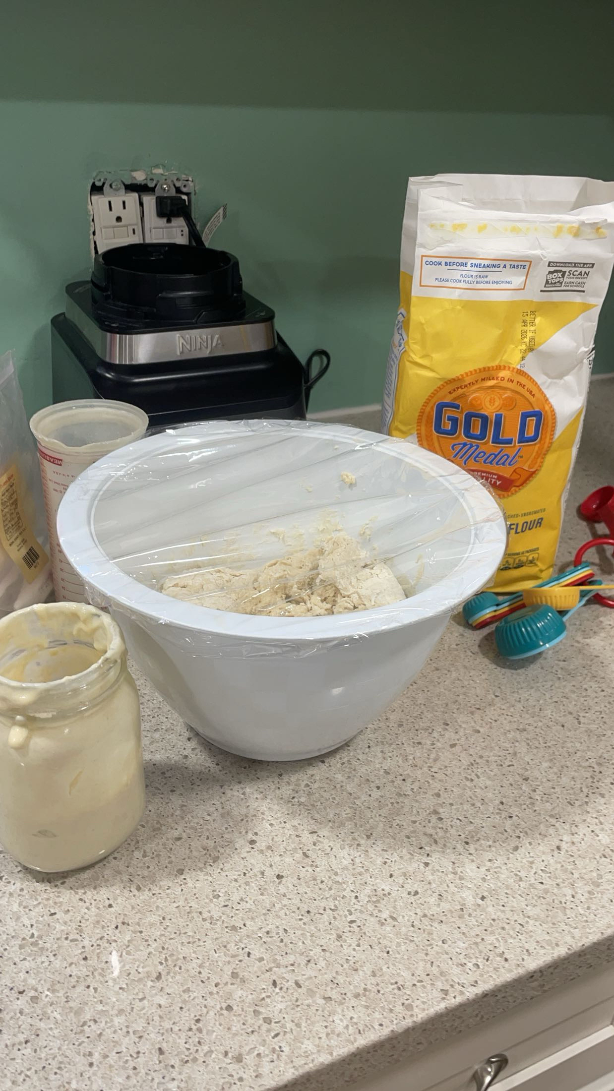 Making sourdough bread