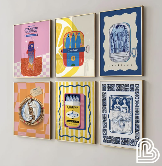 BiminiArt Sardine Can Wall Prints