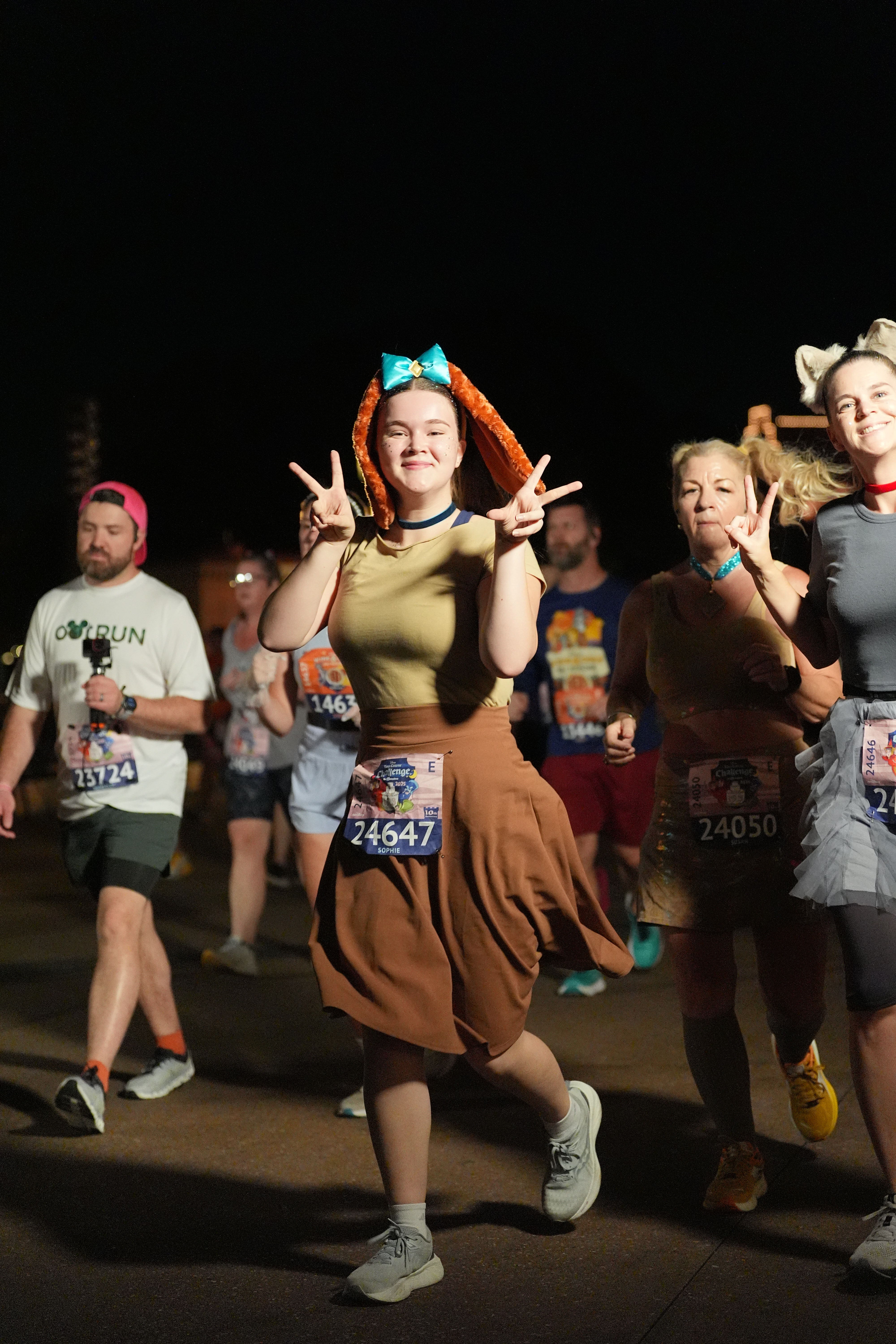 a woman in a half marathon race