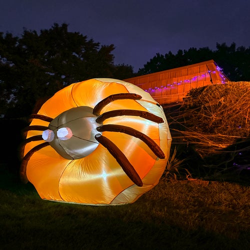 dunkin spider inflatable halloween