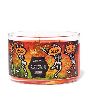 pumpkin carving fall candle