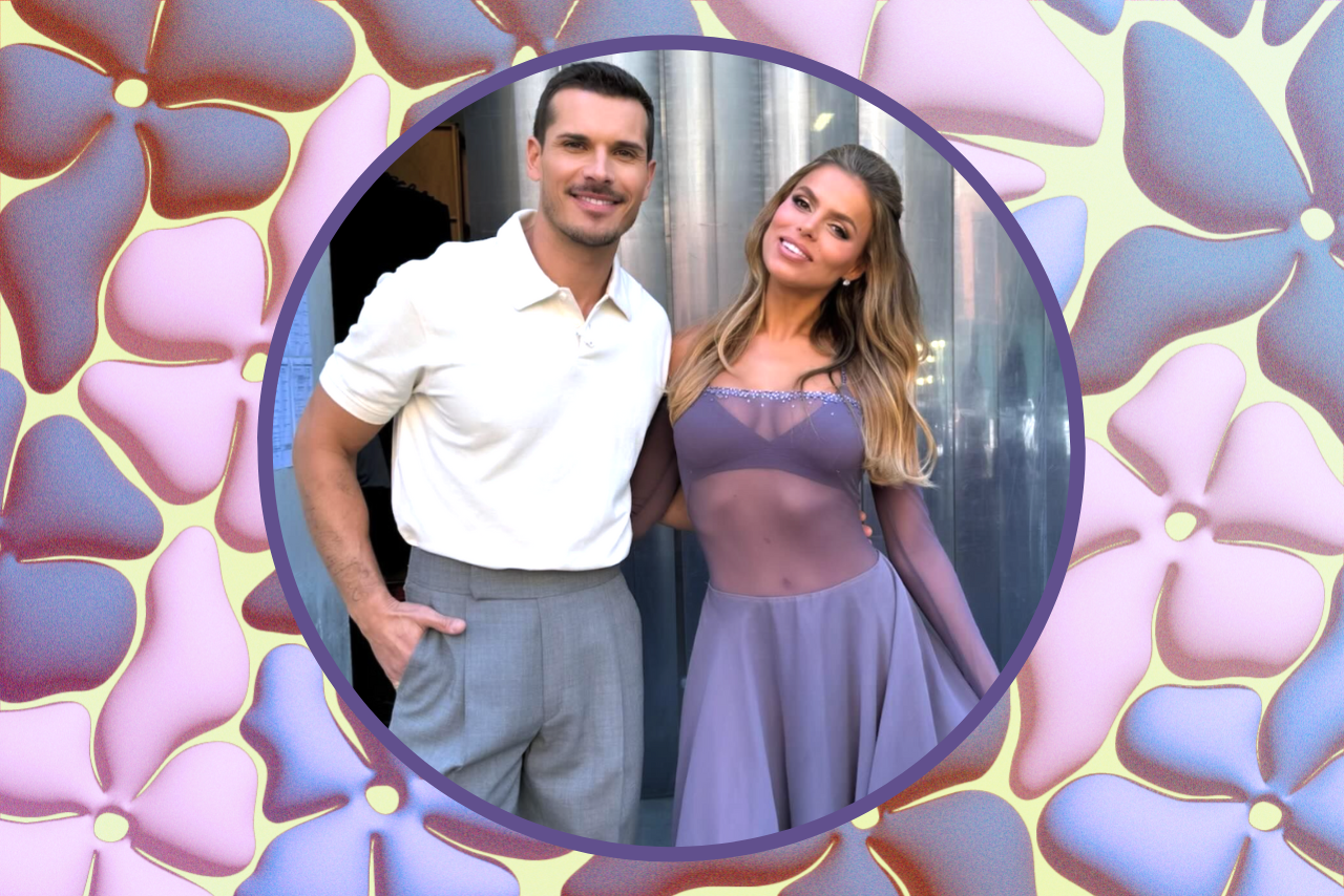 Gleb Savchenko and Brooks Nader on the set of \'Dancing With The Stars\' Season 33