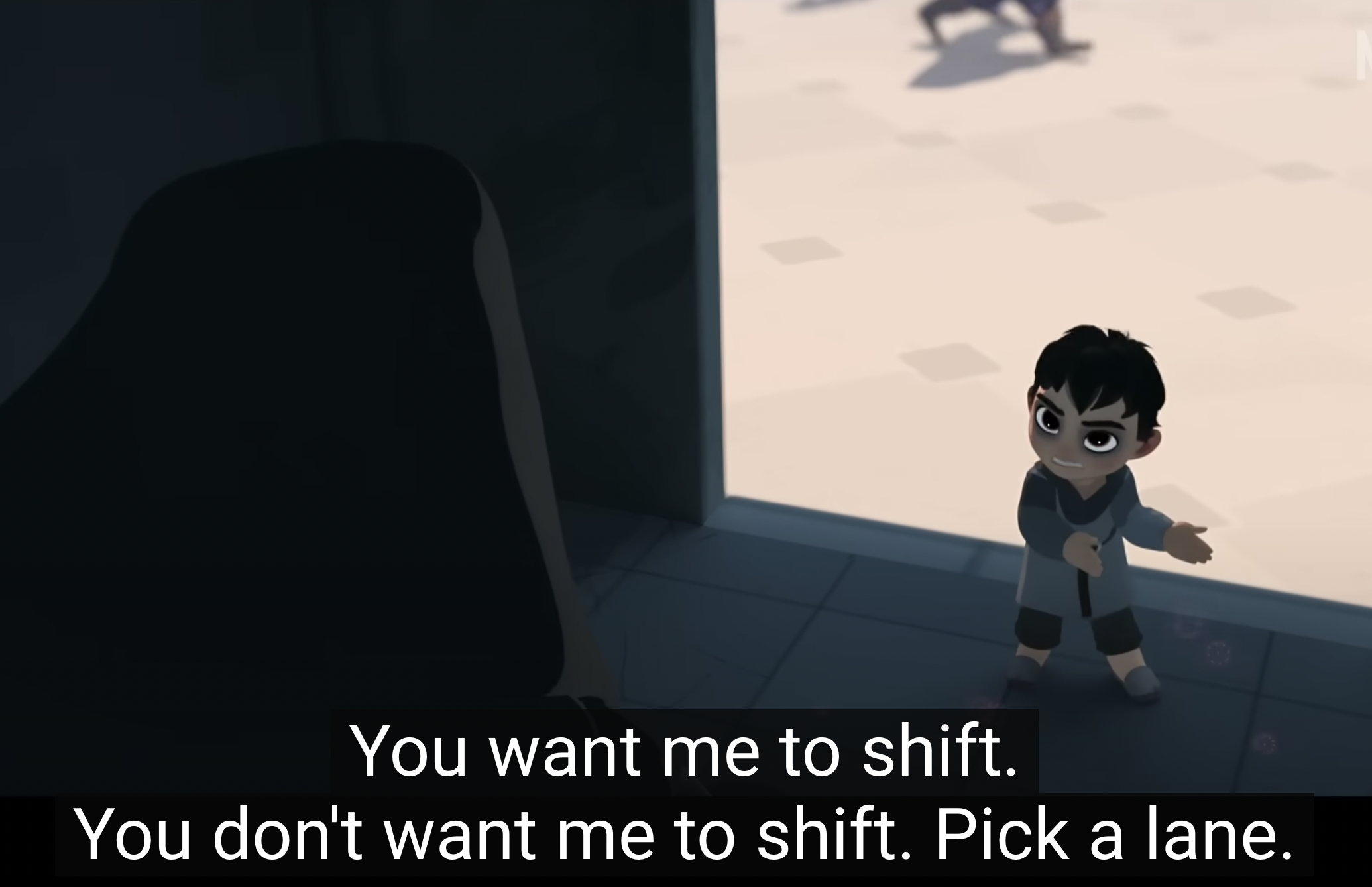 Nimona as a boy in \'Nimona\'