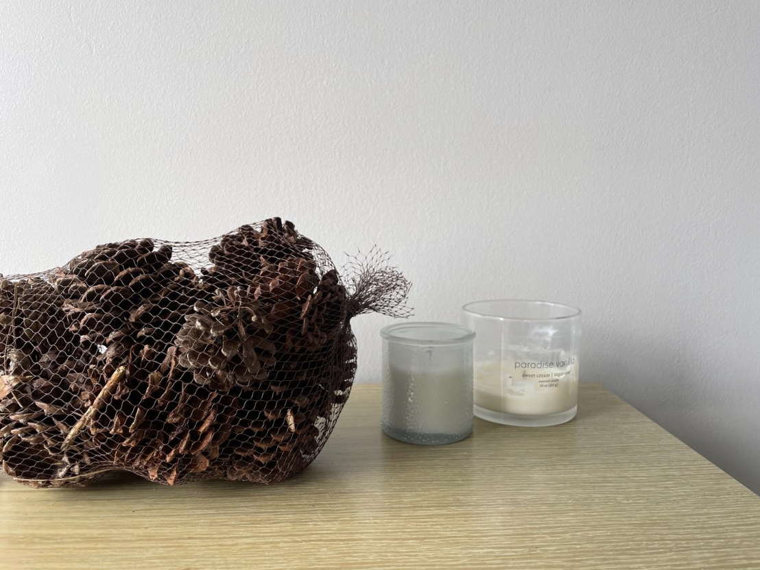 Original photo of pinecones as Christmas decor