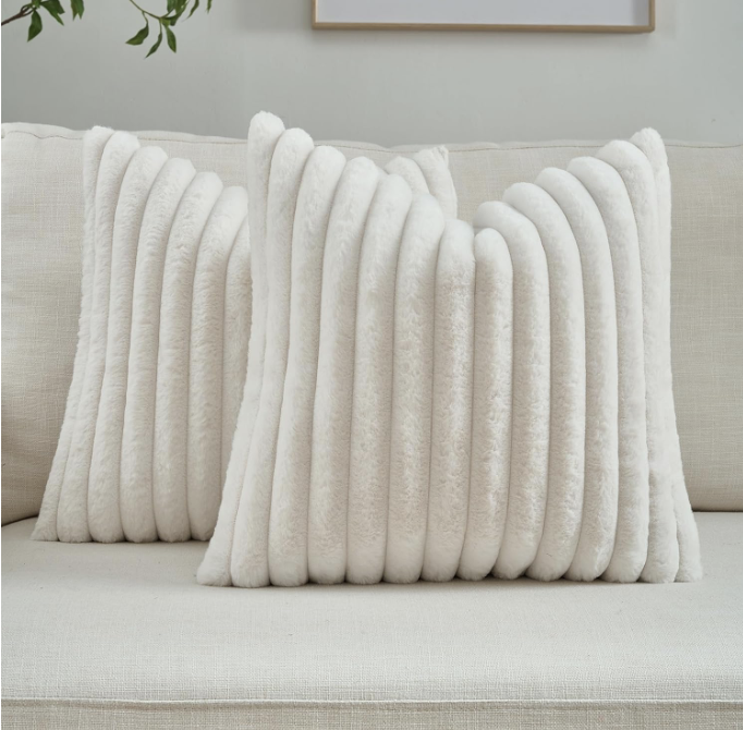 FUTEI Striped Decorative Throw Pillow Covers