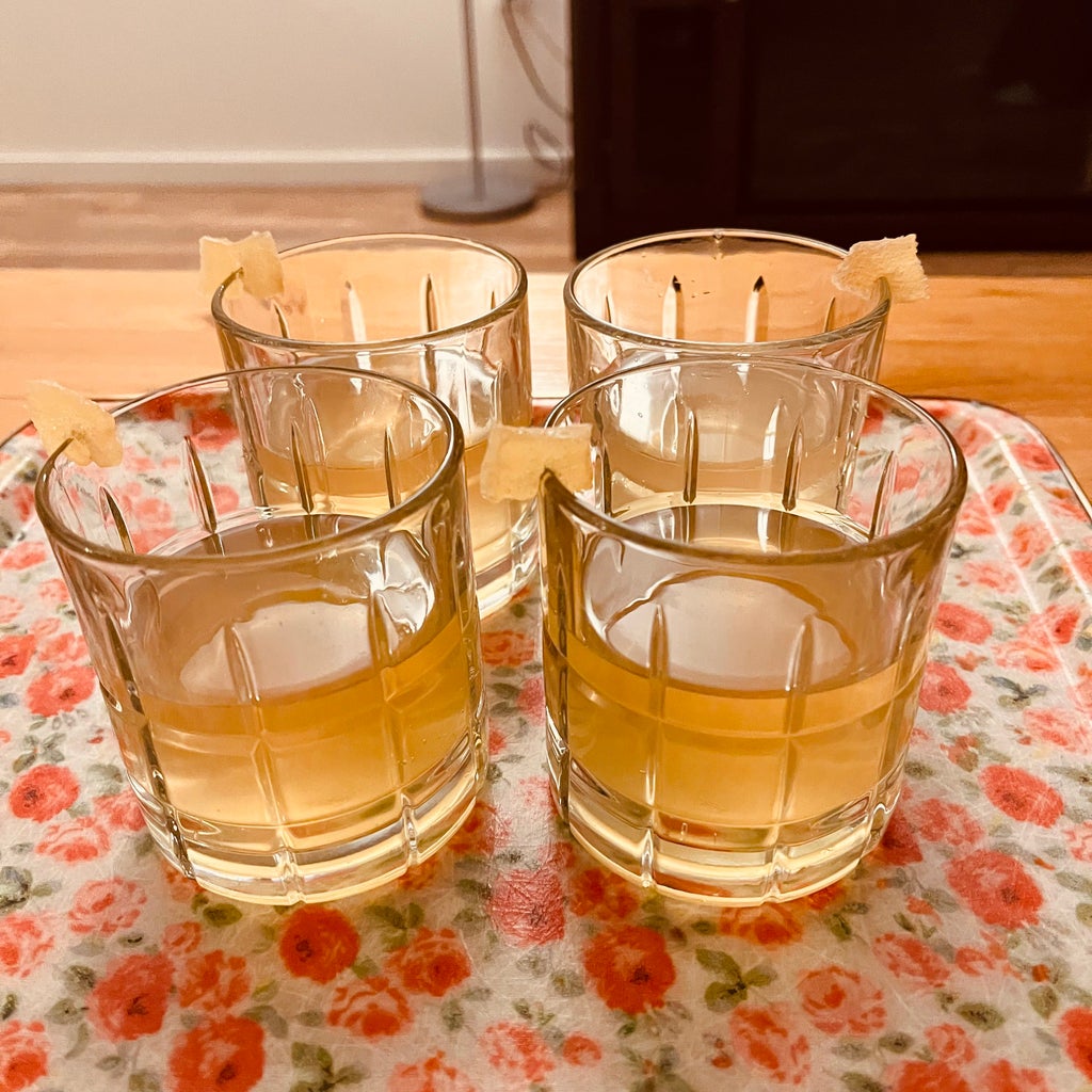 cocktail in glasses on table