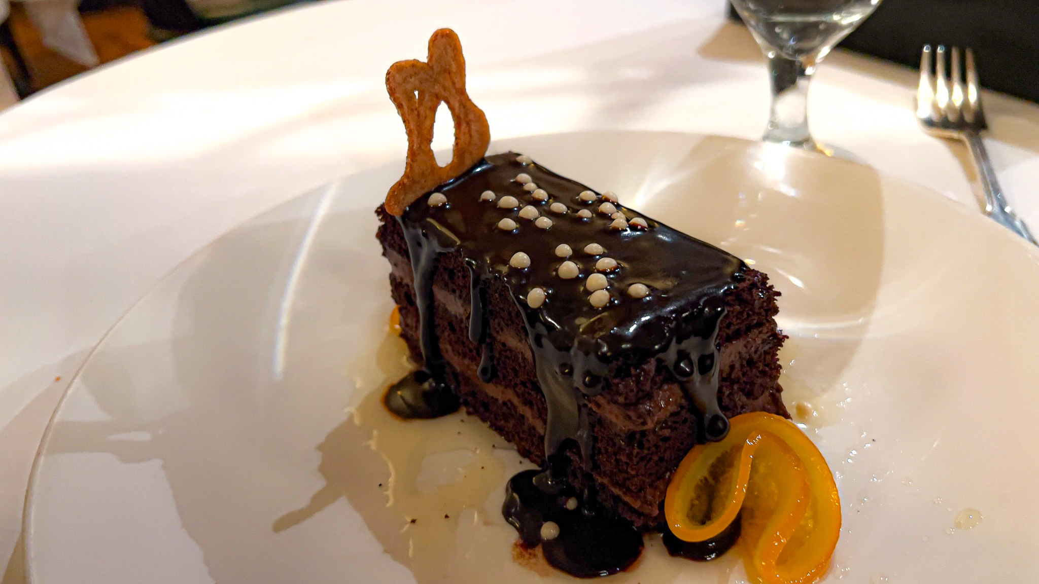 photo of cake at grill 23, boston MA