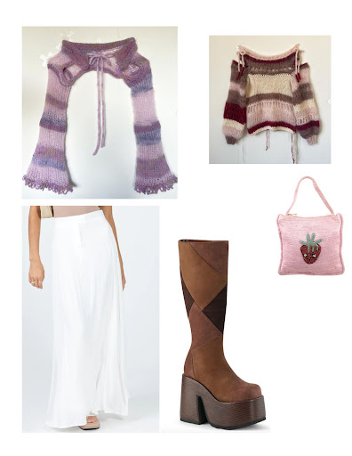 delicate knit outfit for galentine\'s day