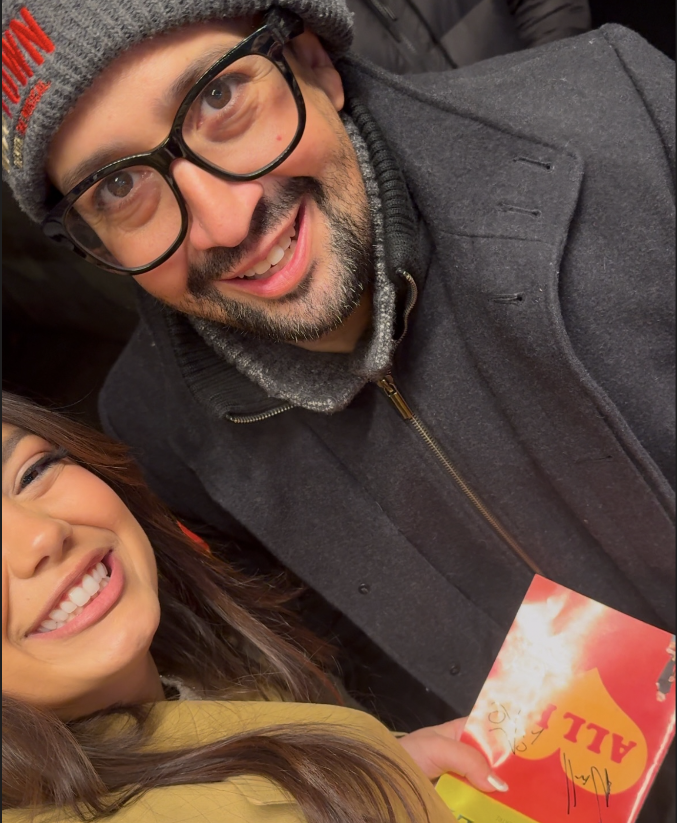 Woman with Lin Manuel Miranda at \