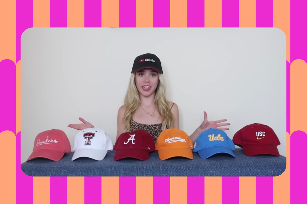 jenna davis doing a college reveal for social media