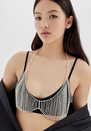 valentine\'s day lingerie rhinestone bra top