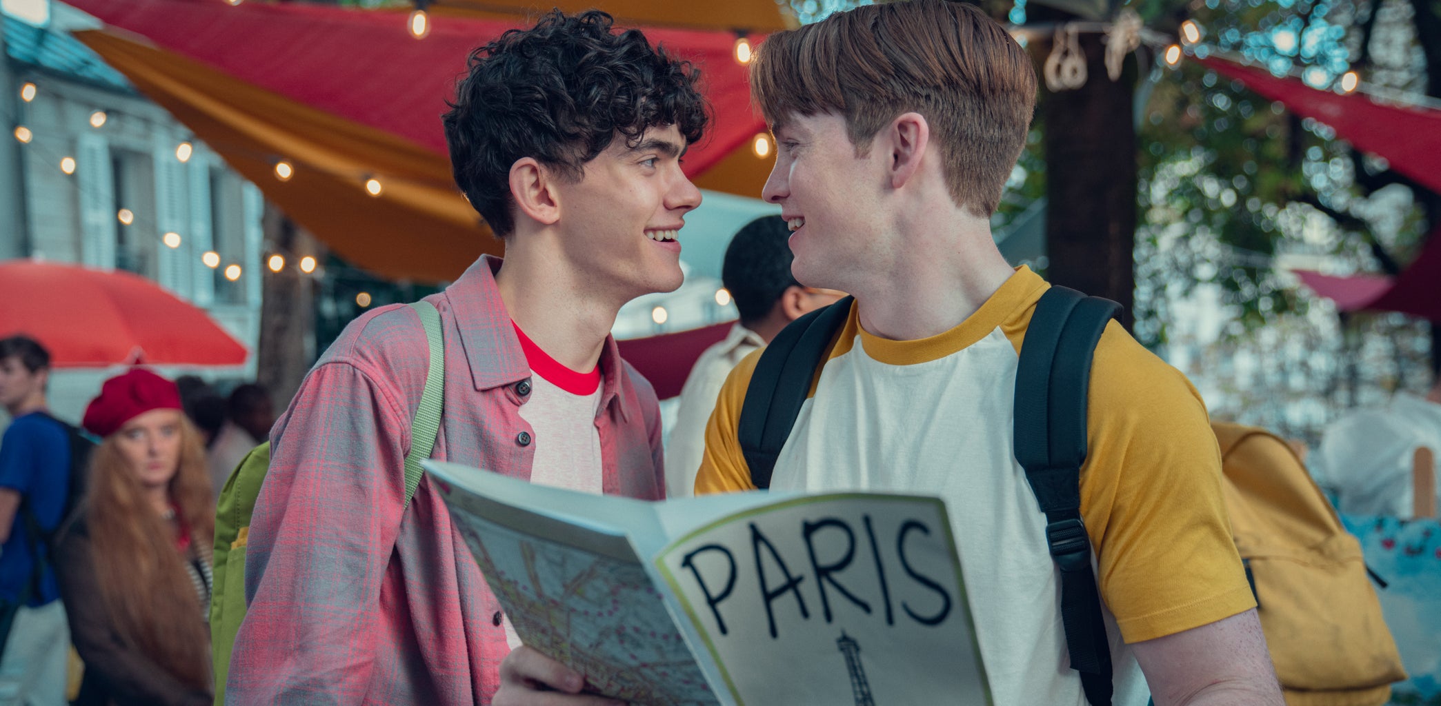 nick and charlie exploring paris in heartstopper season 2