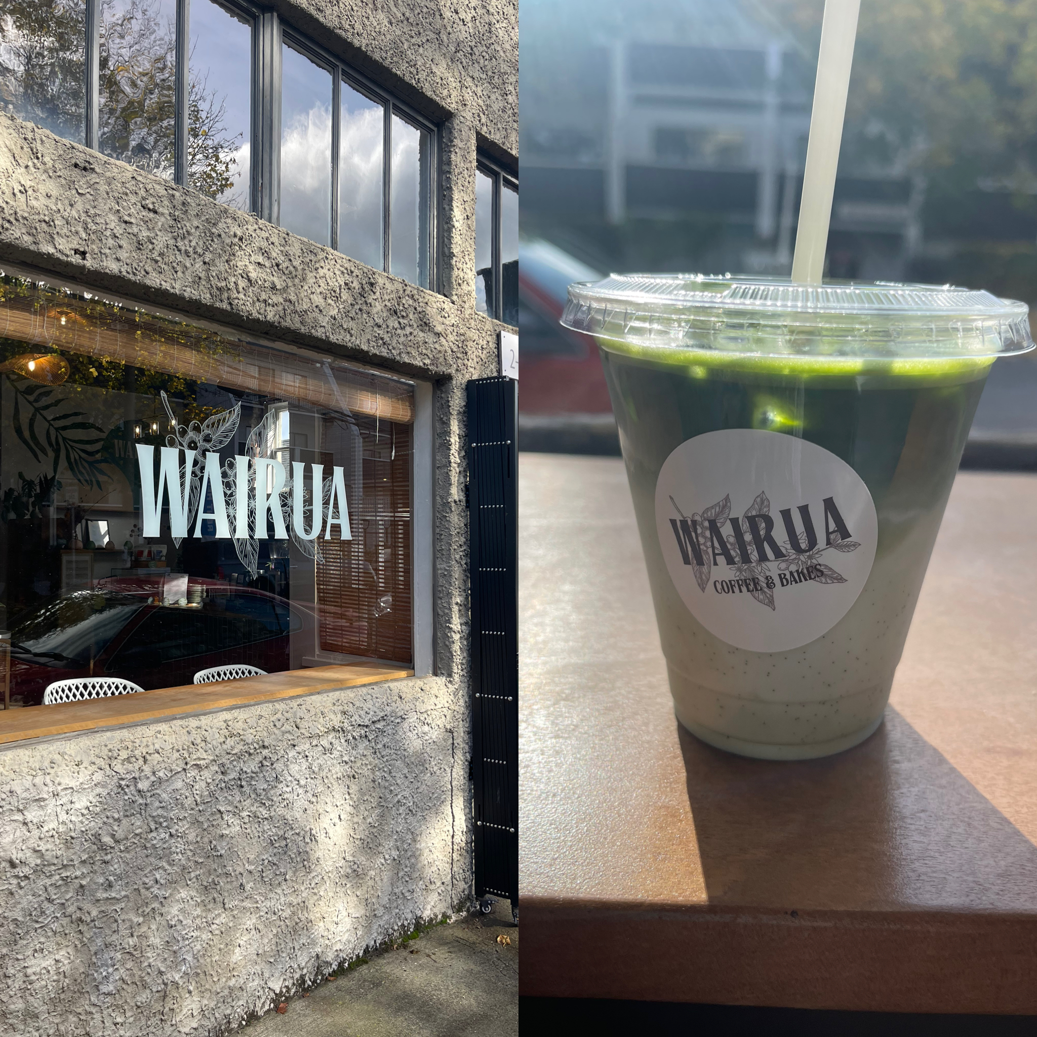 Image of Wairua coffee shop next to matcha