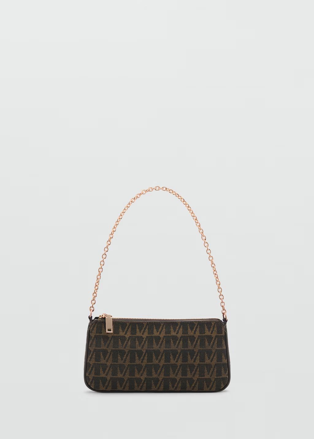 mango chain bag with printed logo