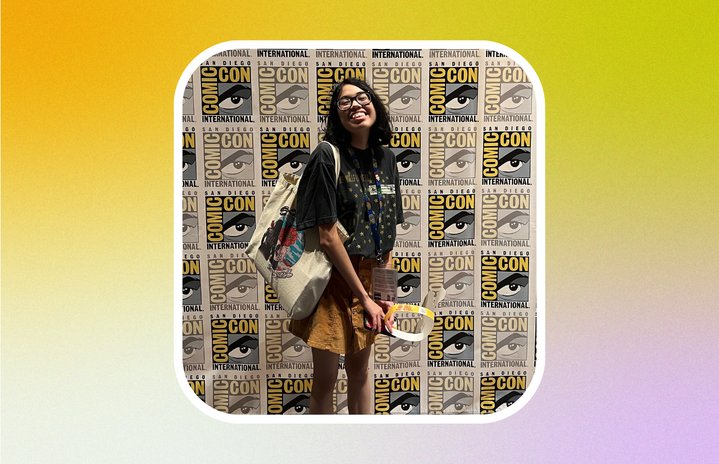 the author at san diego comic-con 2023