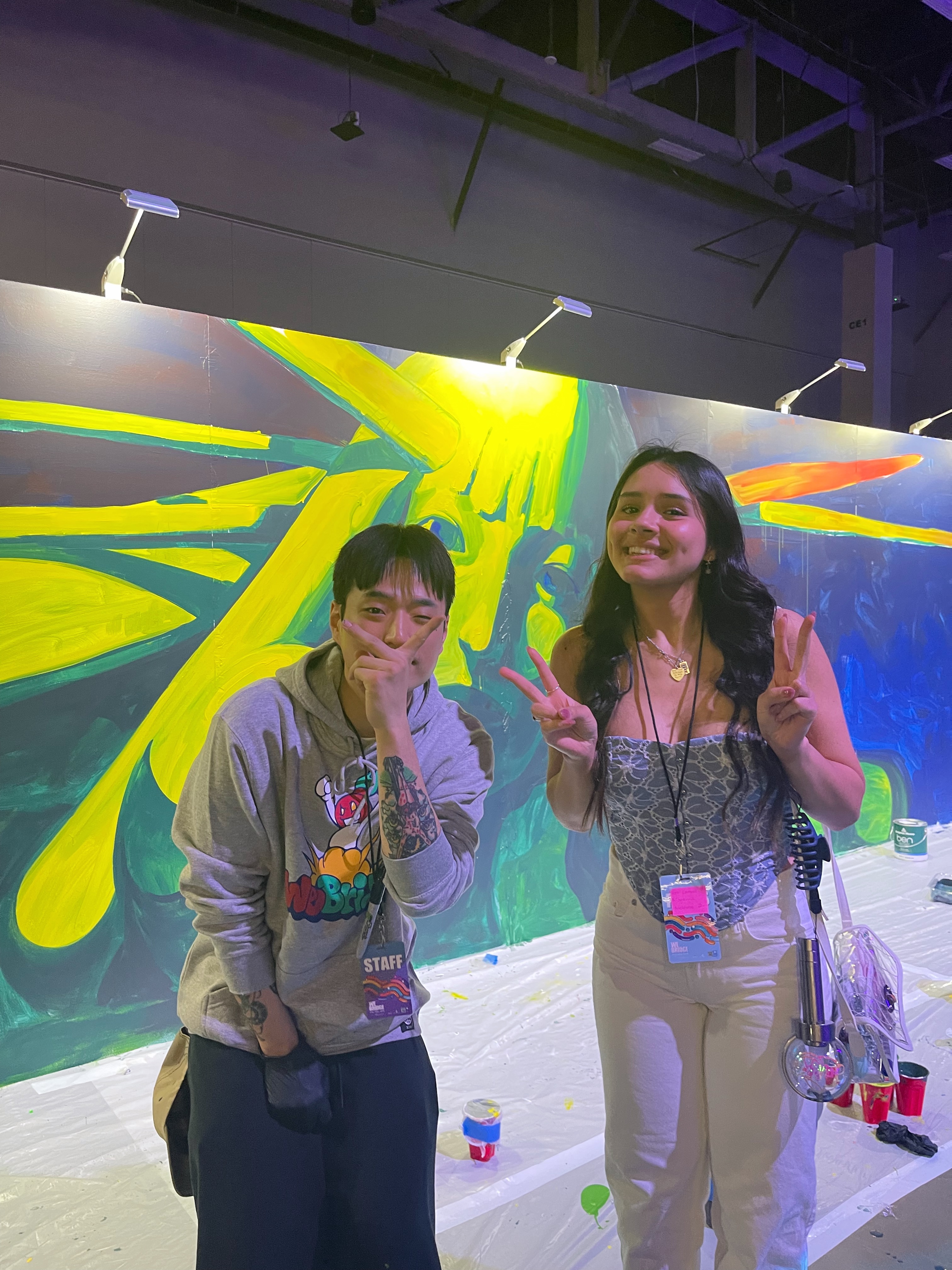 me and artist at festival