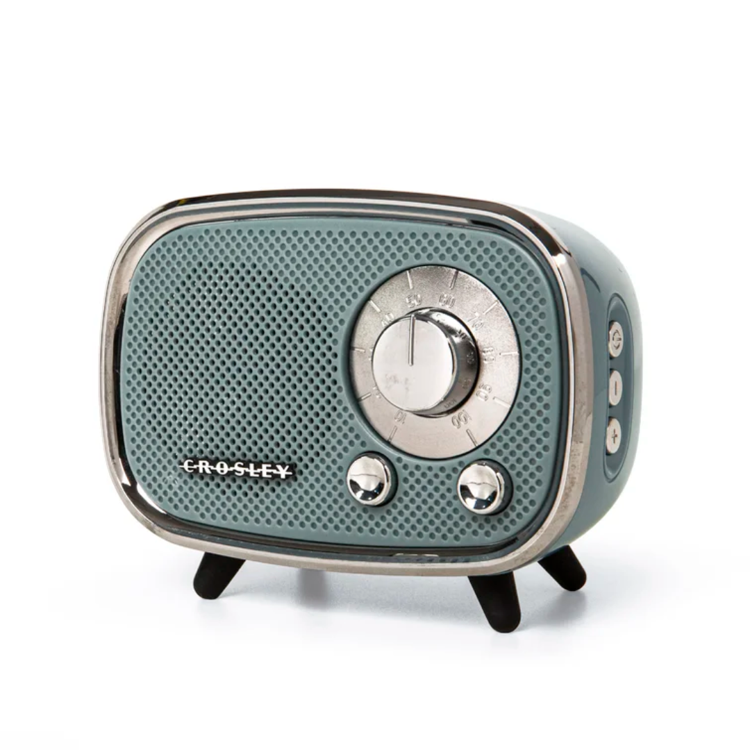 sage green vintage-inspired bluetooth speaker