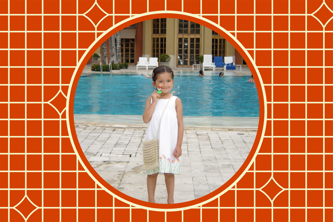 natasha cuestas (the author) as a child in colombia