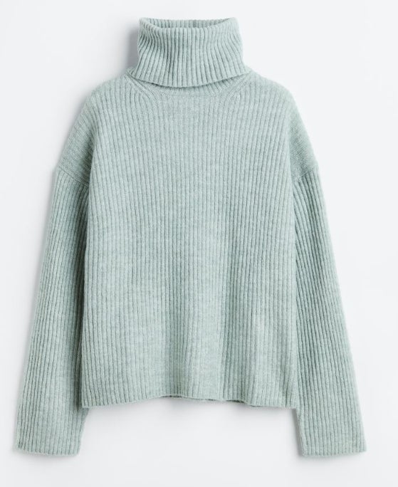 mint green sweater