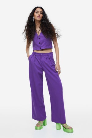 purple fun dress pants