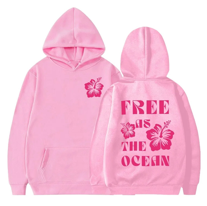 OAUP Girls Graphic Hoodie Pink