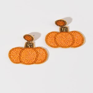 Francesca’s Nettie Seedbead Pumpkin Earrings