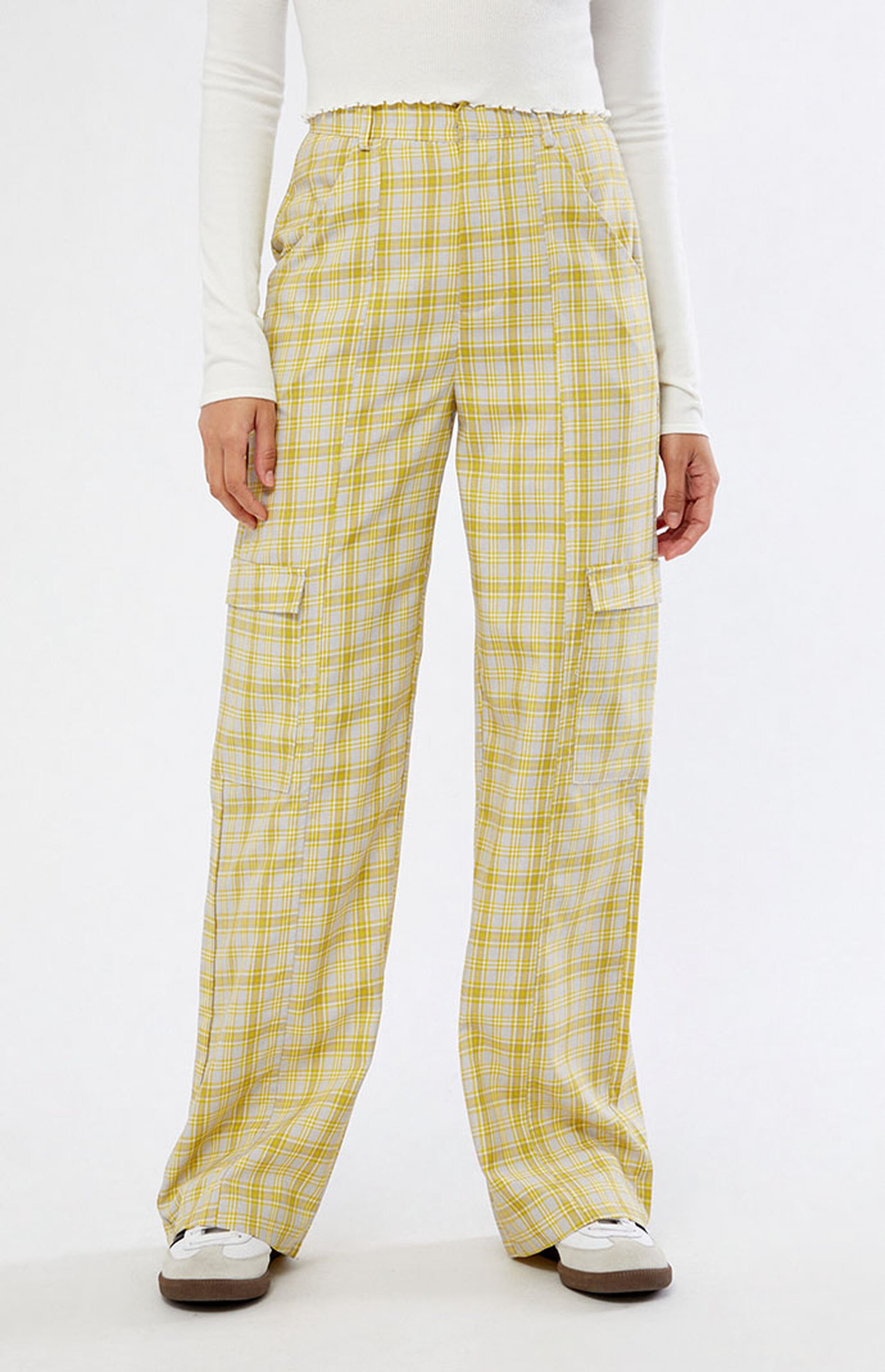 Daisy Street Checker Cargo Trousers