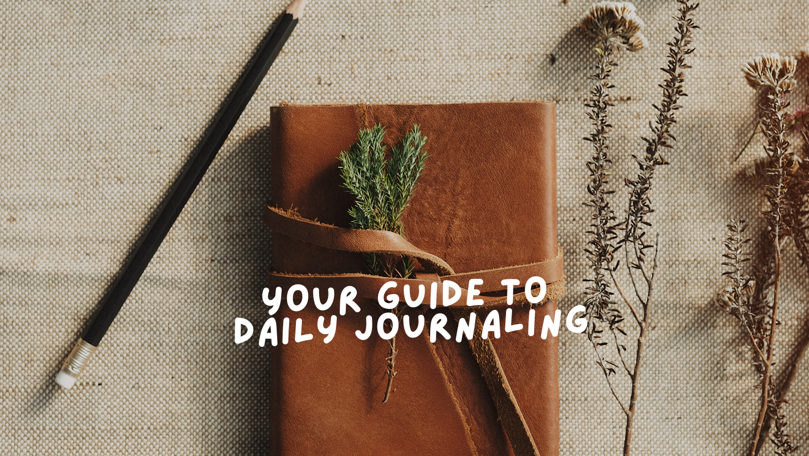 An image from Canva of a journal with text added over it.