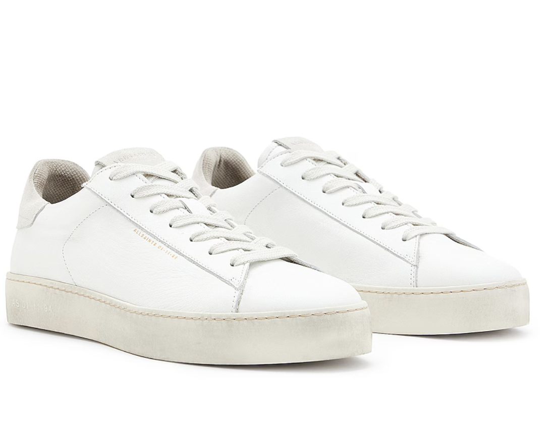 AllSaints White Sheer Sneaker