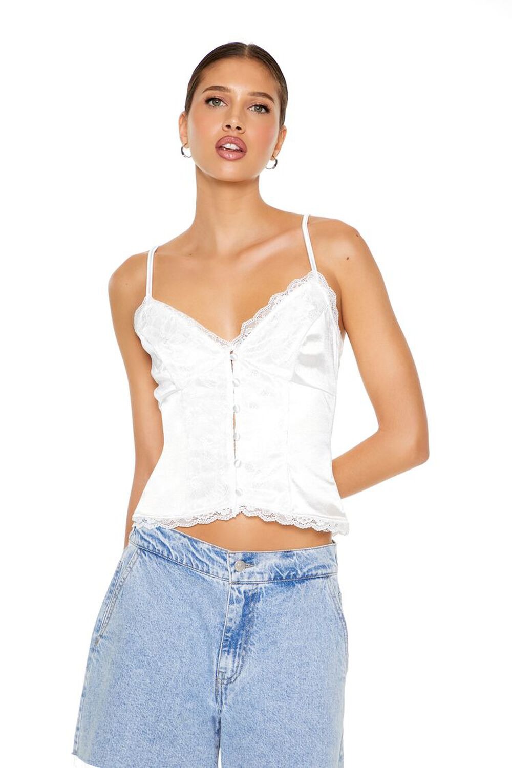 Forever 21 Satin lace-Trim Cami