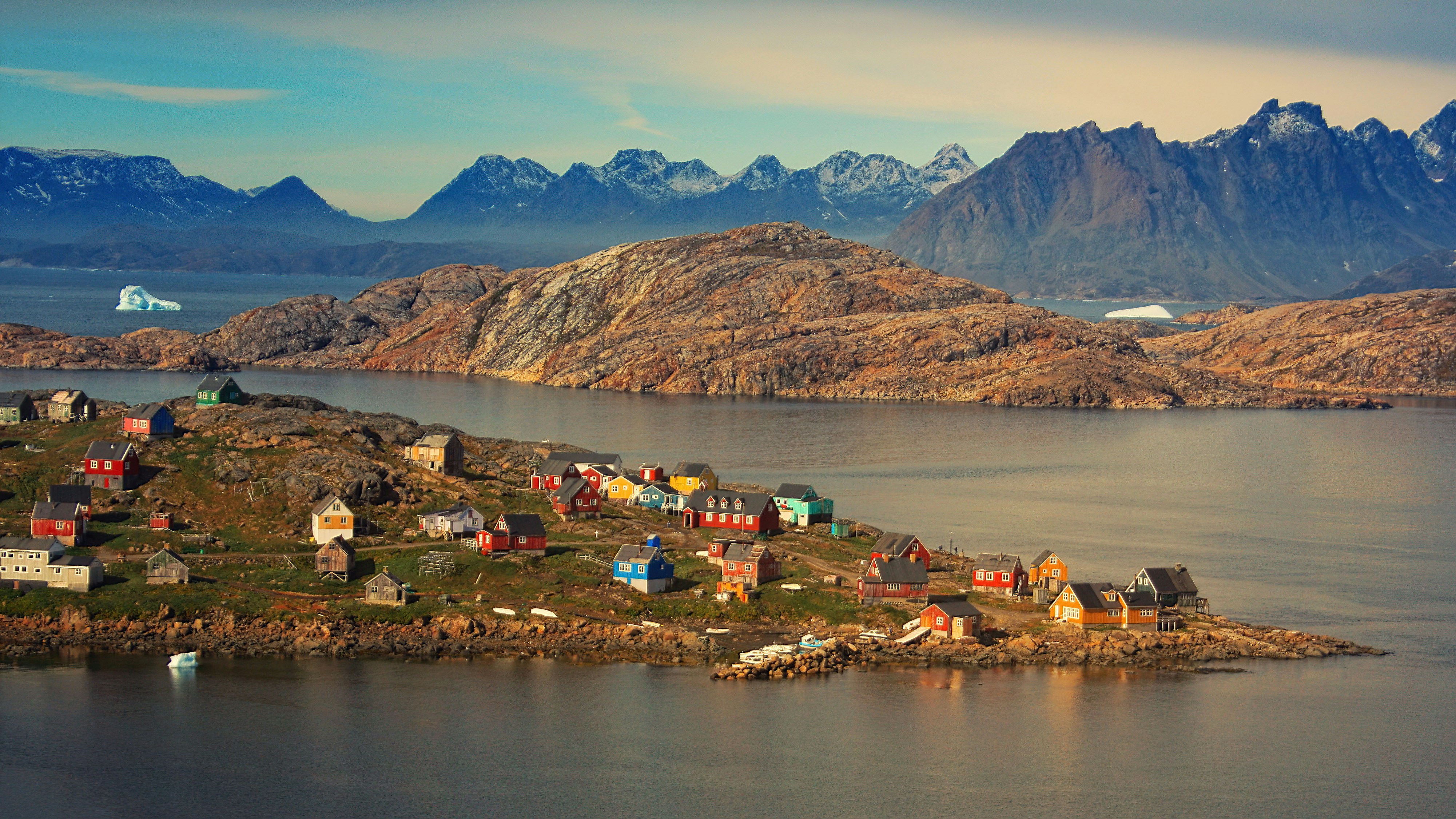 Landscape of island in Greenland