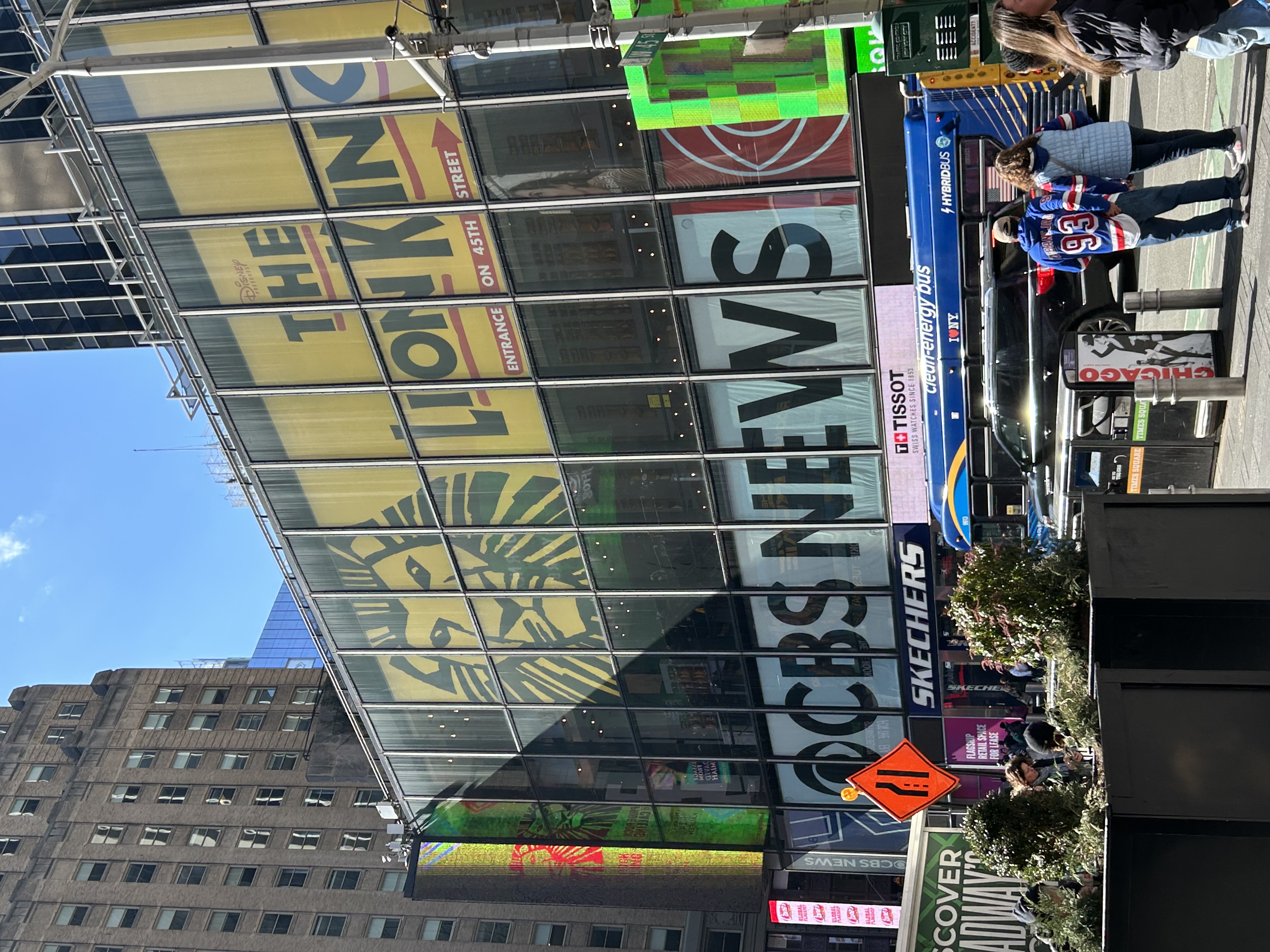 lion king musical ad on times square