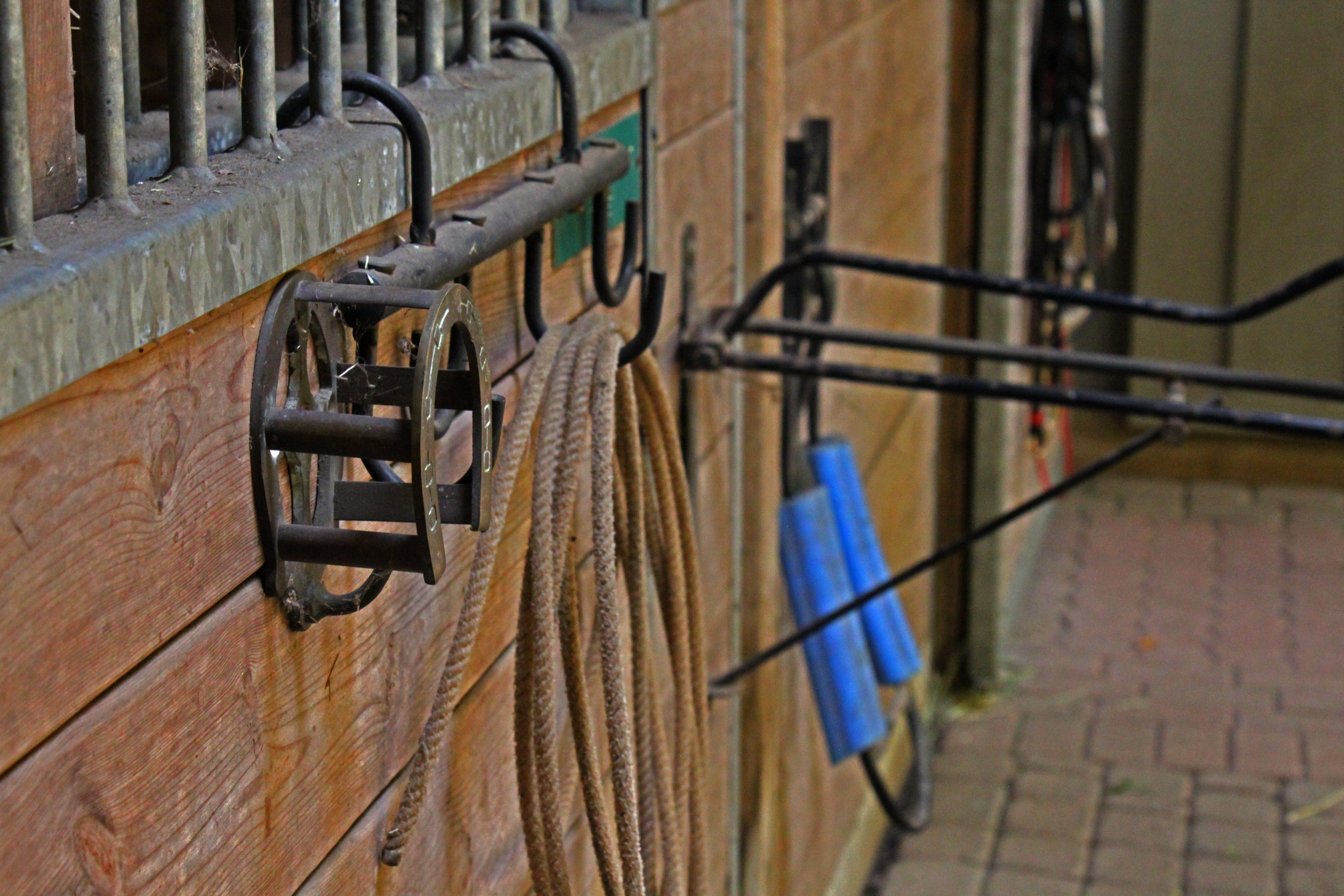 Bridal hook and horse stalls