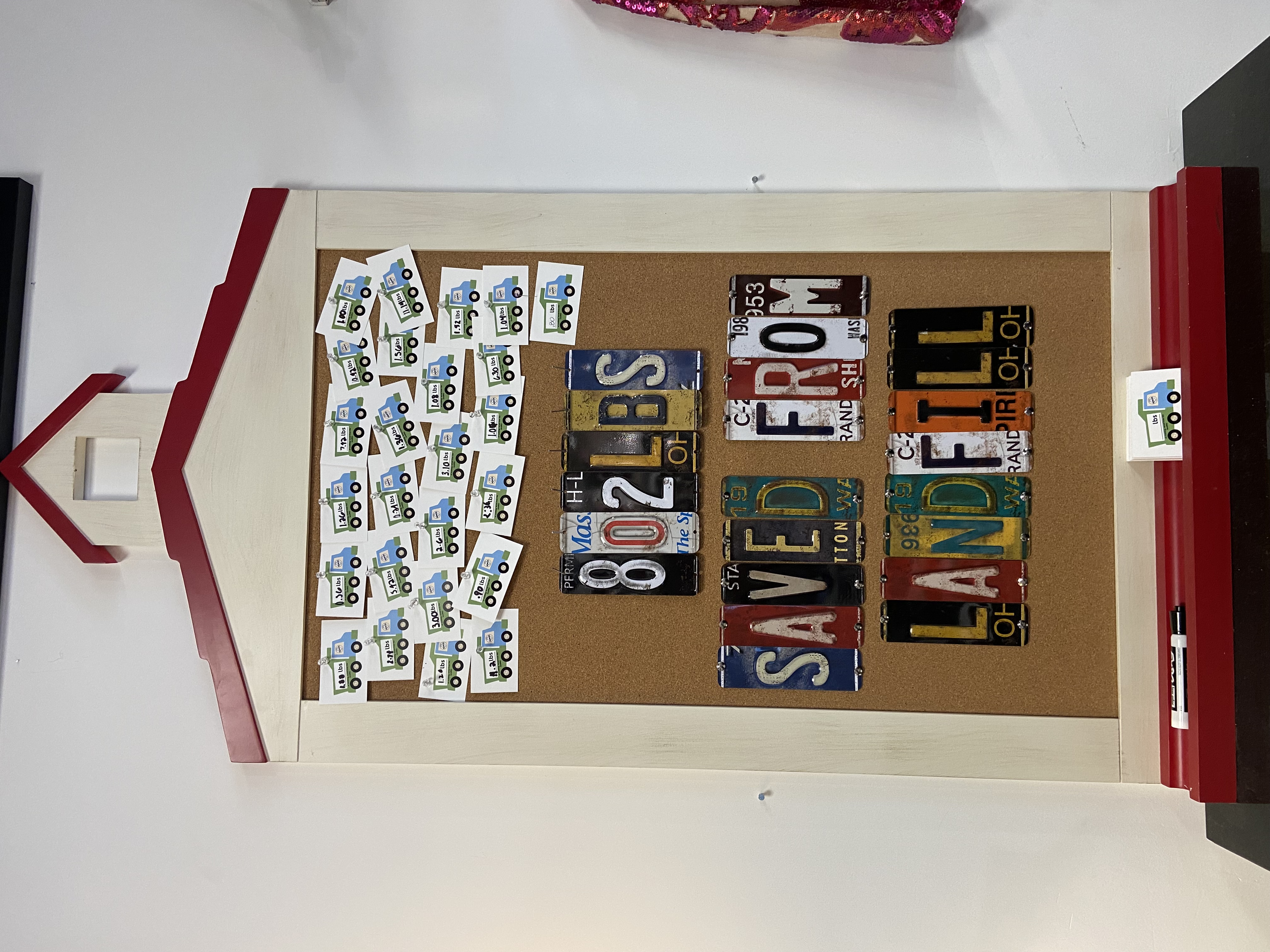 License plates art on wall