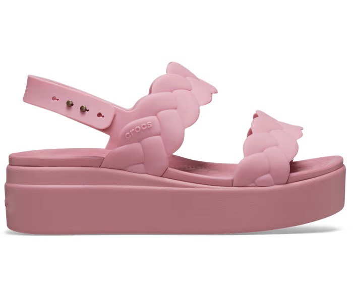 Crocs Brooklyn Woven Low Wedge Pink