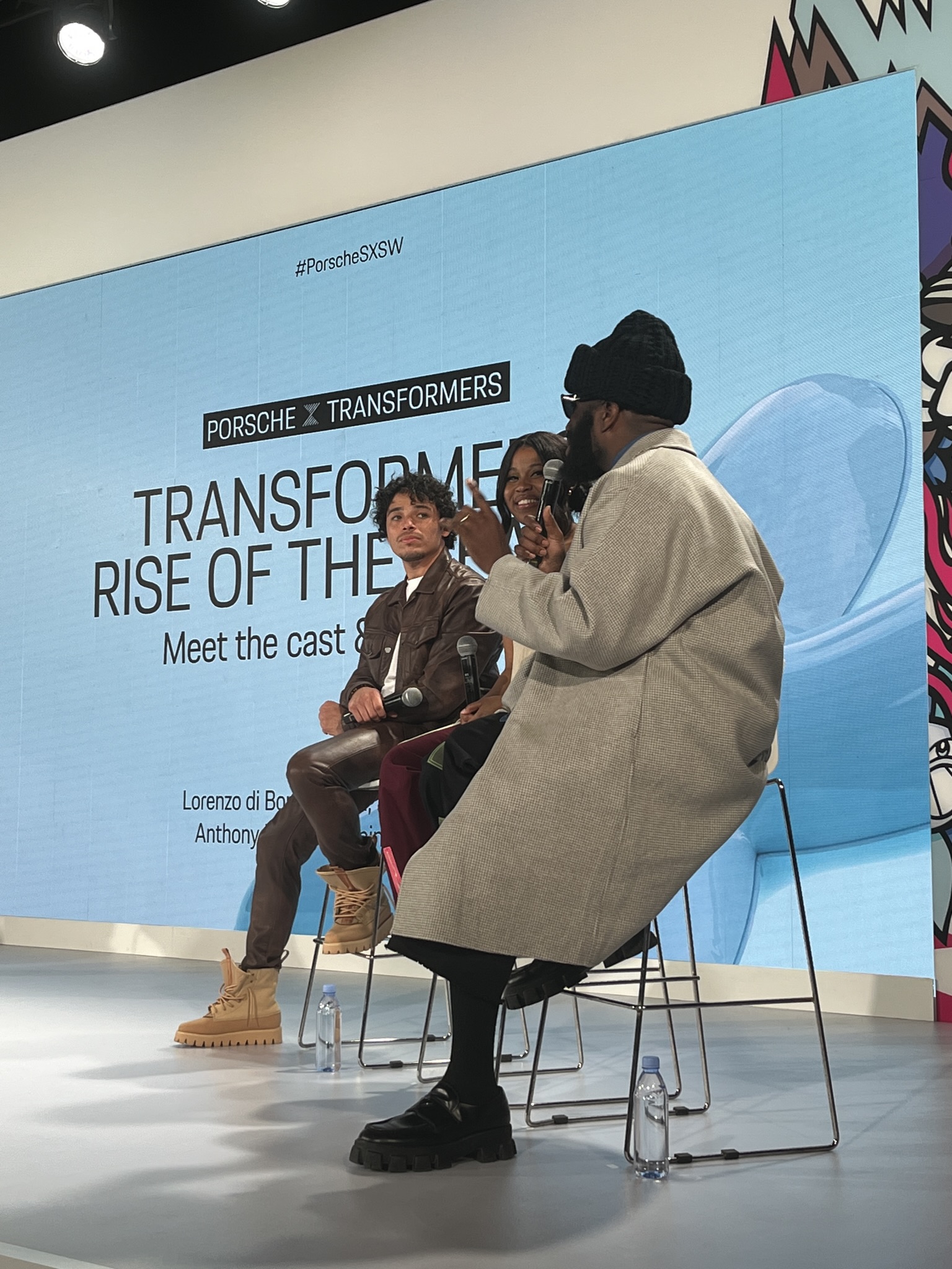 cast of transformers on stage