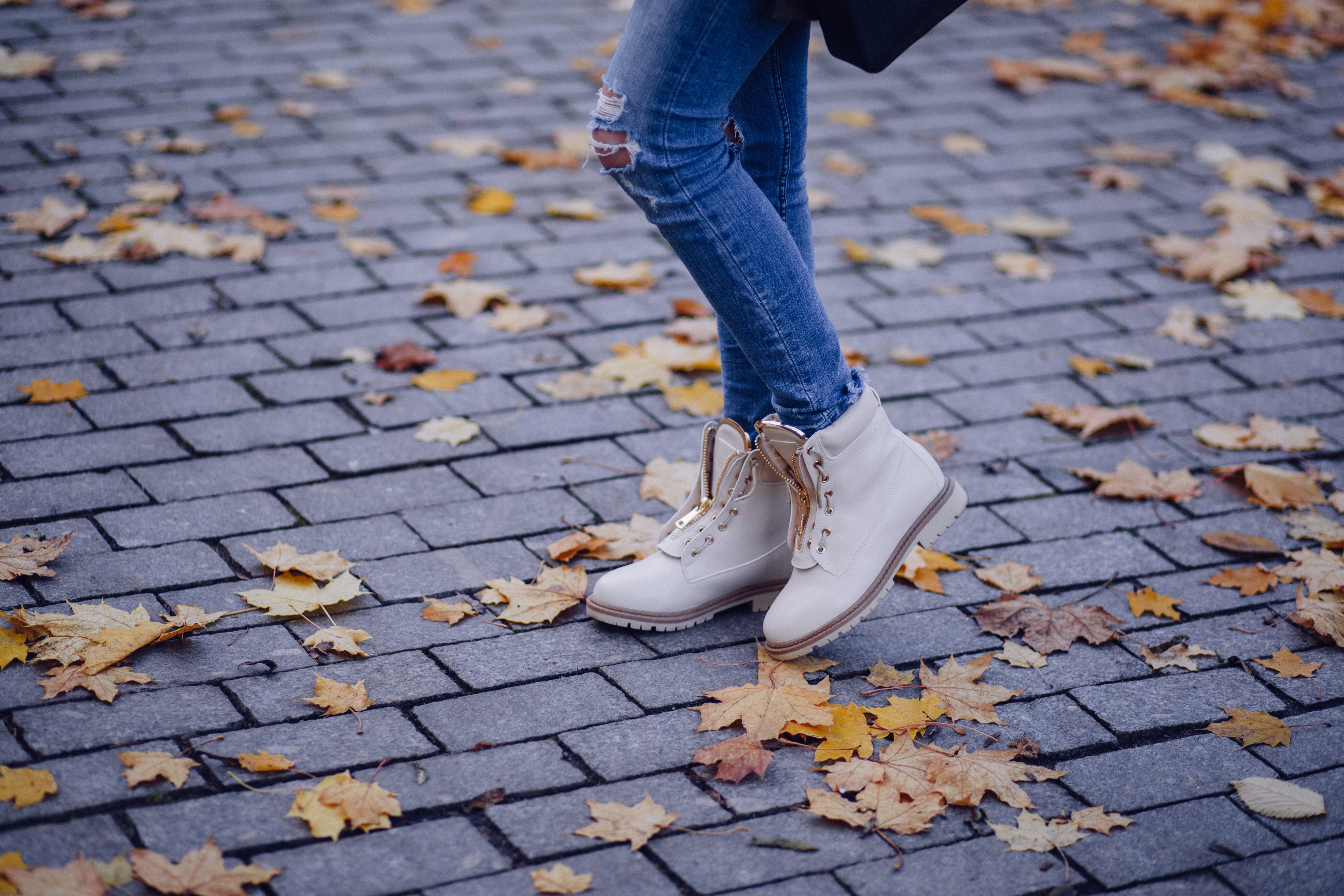 person wearing boots in fall leaves by freestocks?width=698&height=466&fit=crop&auto=webp&dpr=4