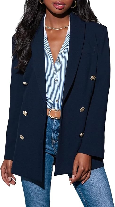 Dokotoo Women’s Double Breasted Blazer Jacket