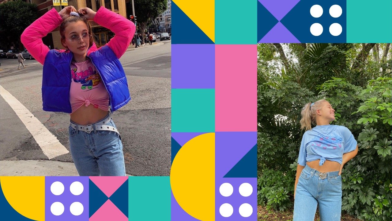 Emma Chamberlain and  Avery Worley side by side