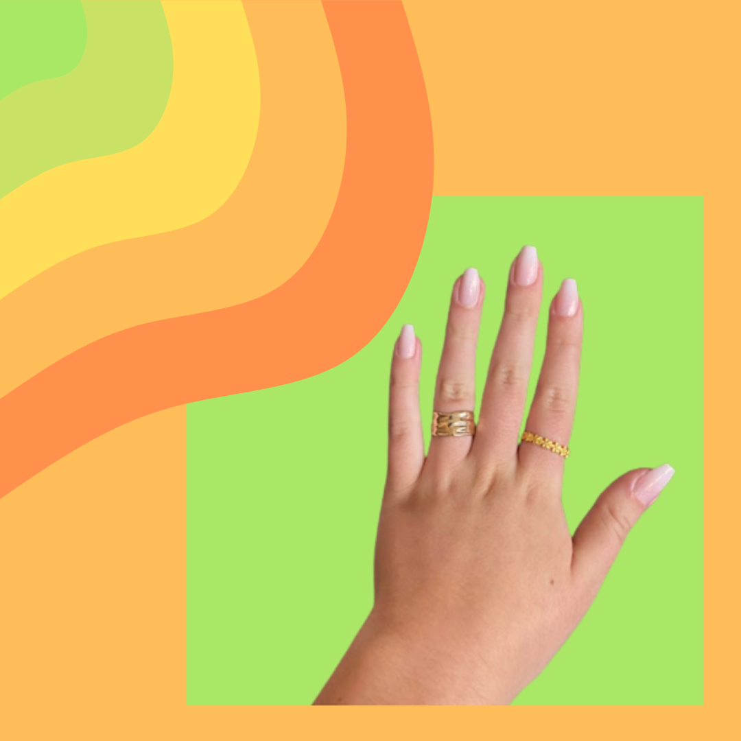 Press on nails fun background