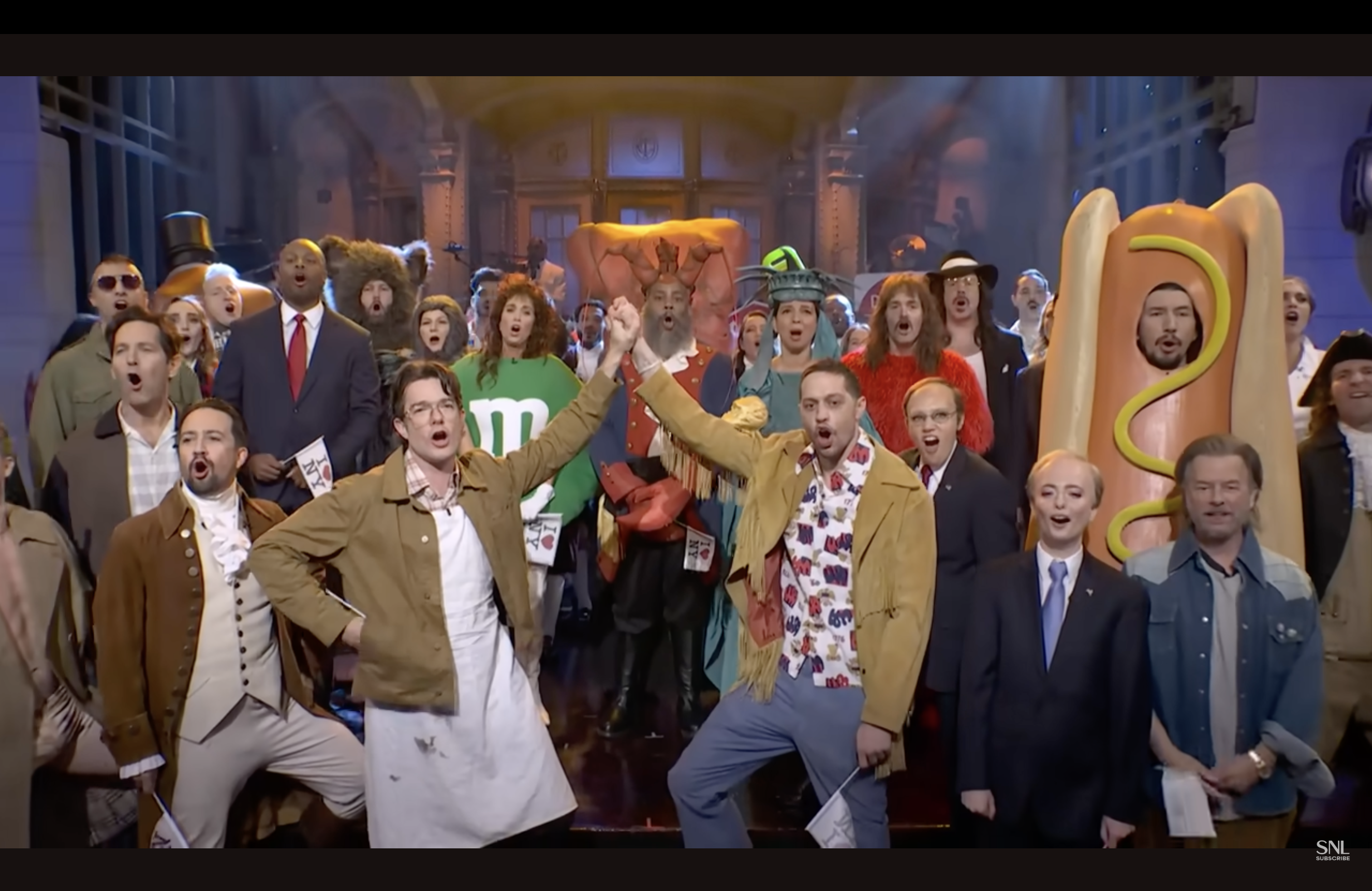 screen grab of another SNL50th skit