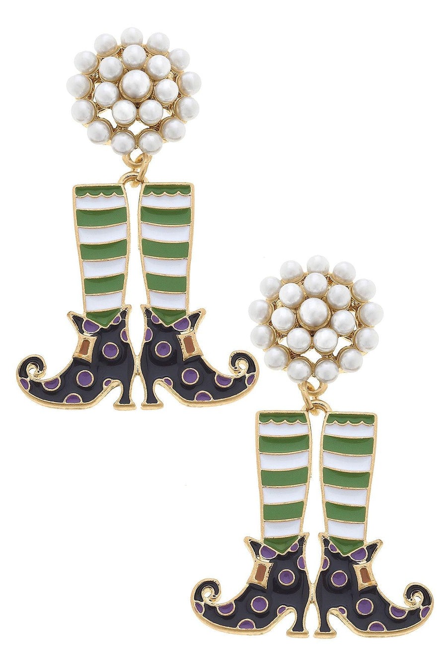 Canvas Style Witch Stockings & Shoes