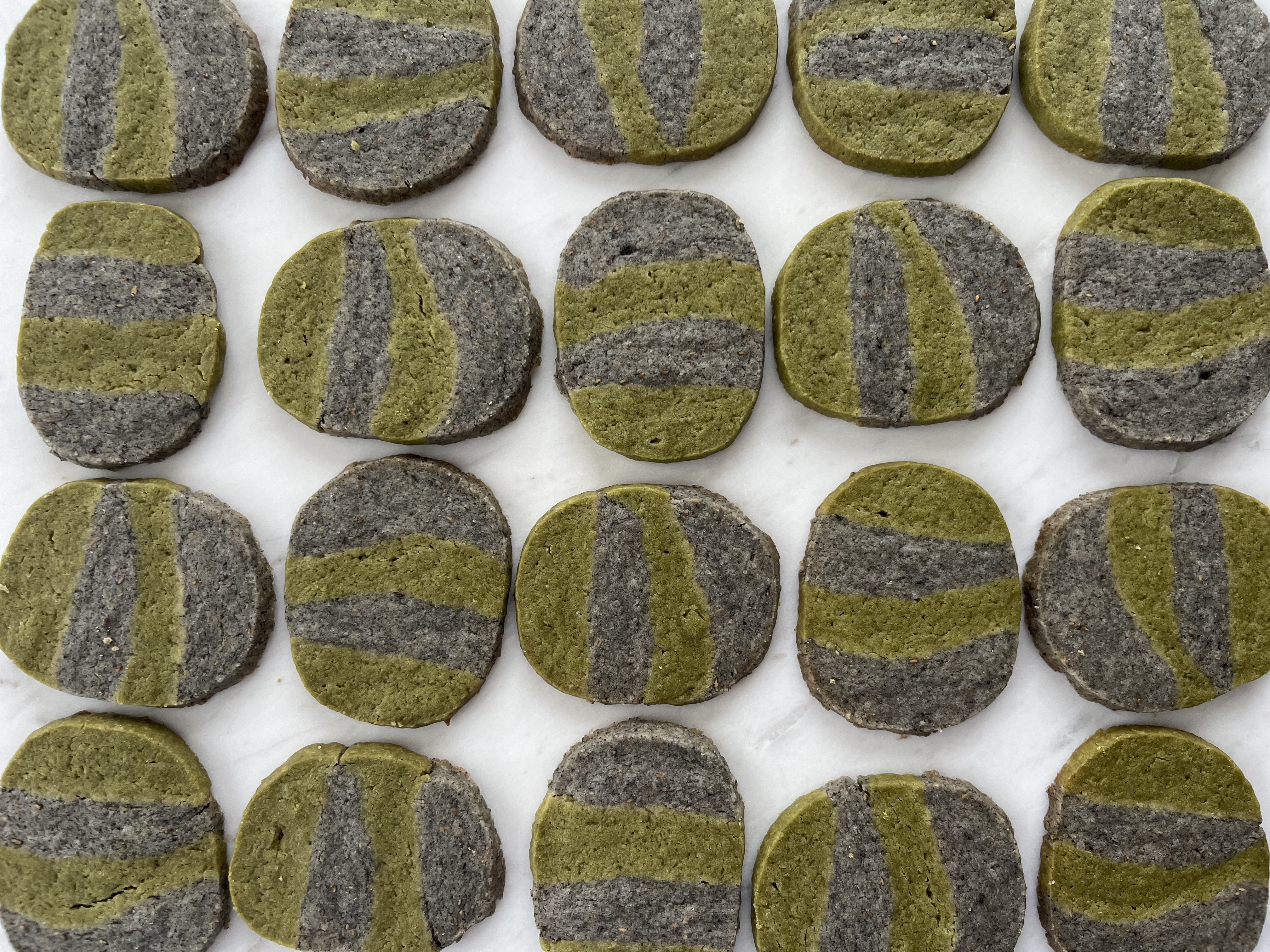 Matcha Black Sesame Cookies