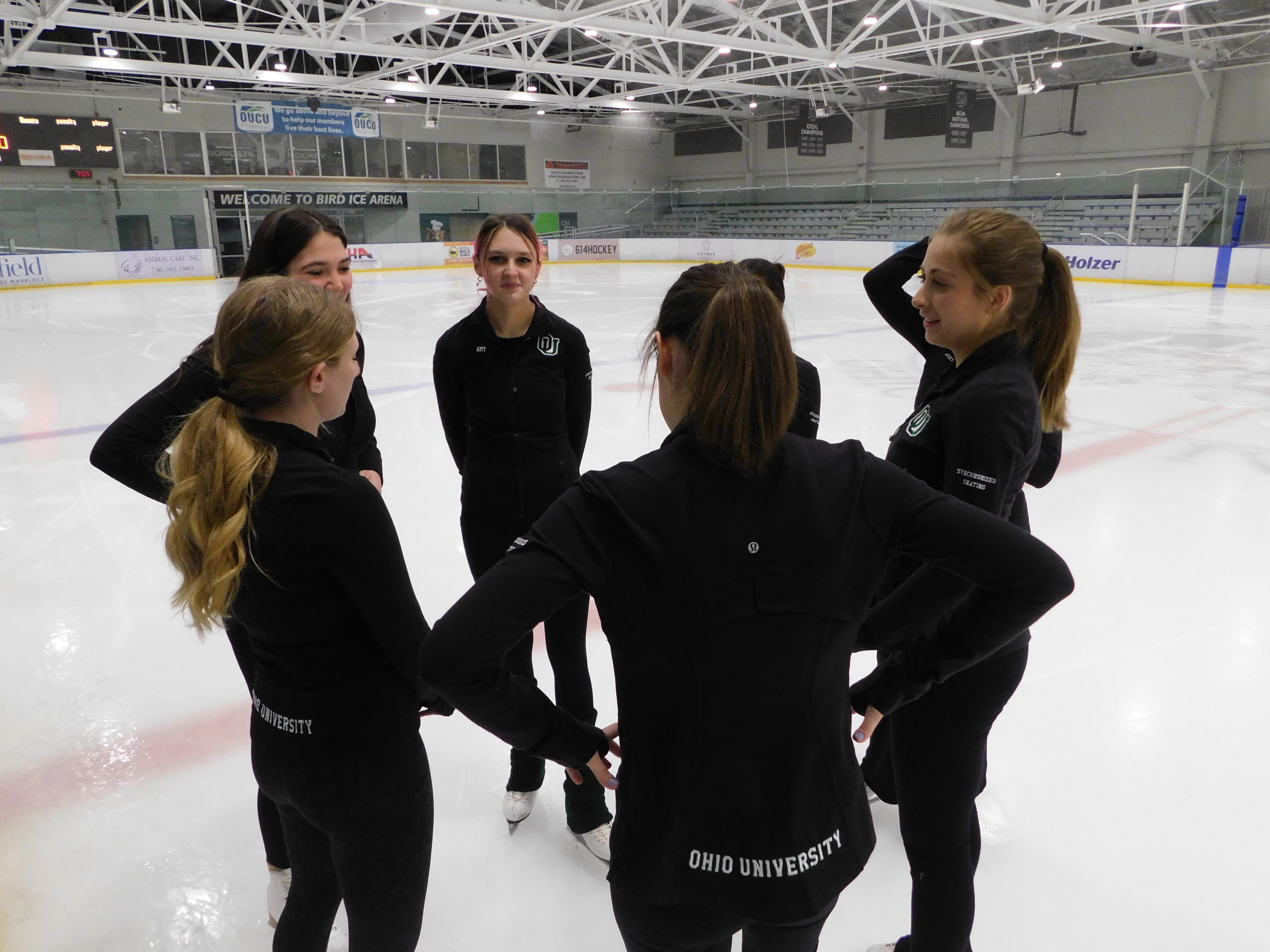 OU Synchronized Skating Team at practice
