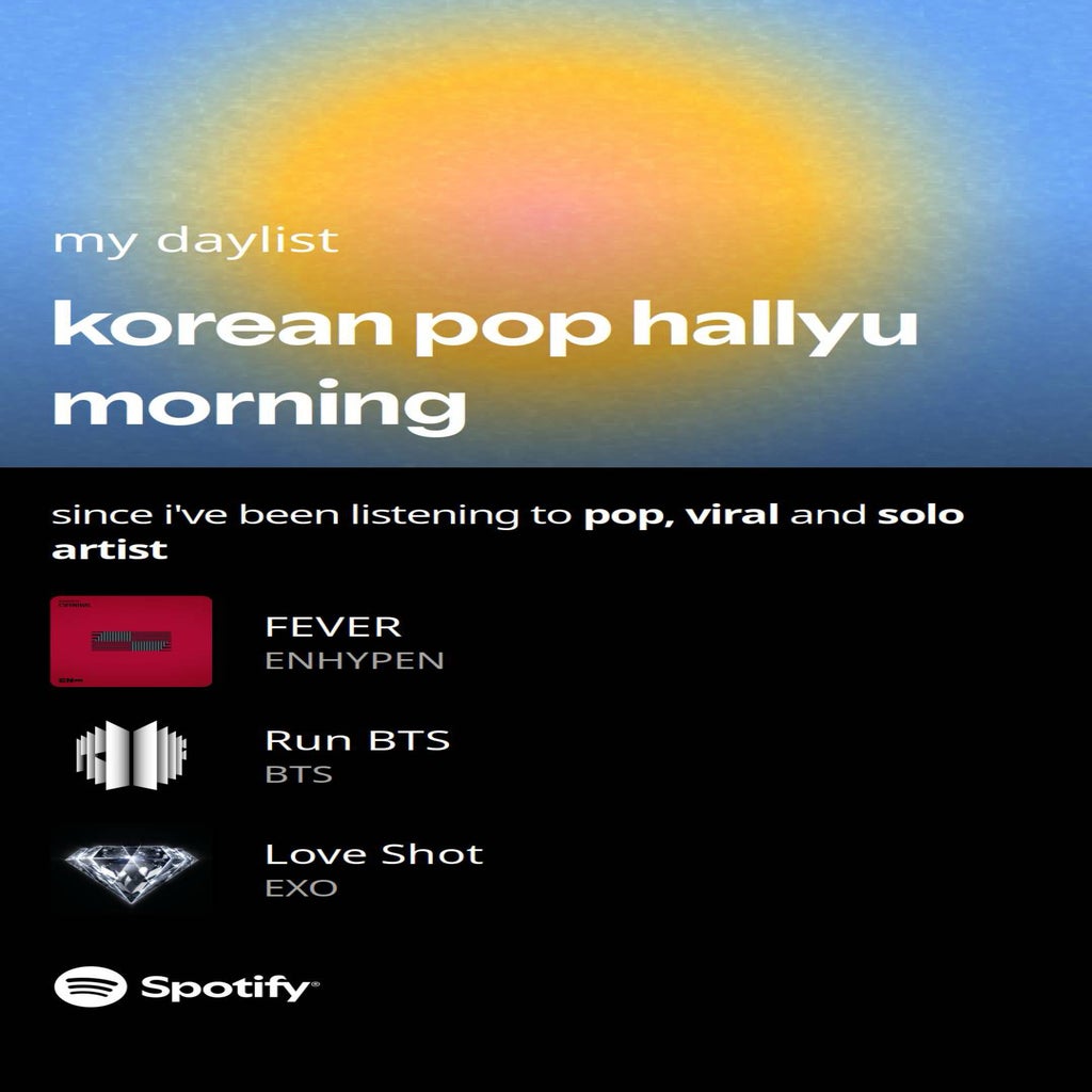 screenshot of spotify day list