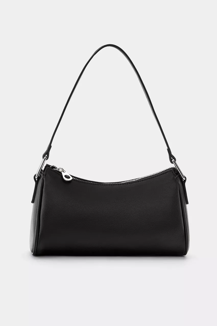 Pull & Bear Black Shoulder Bag With Rings