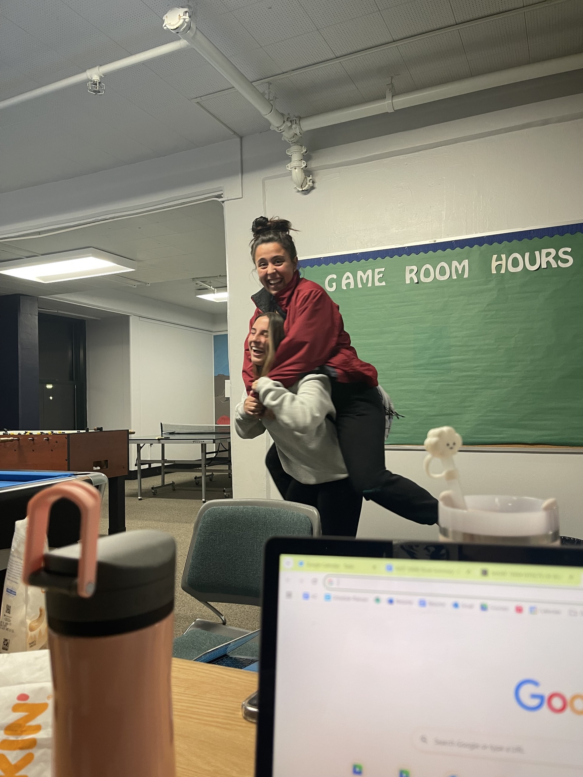 Two friends hanging out.